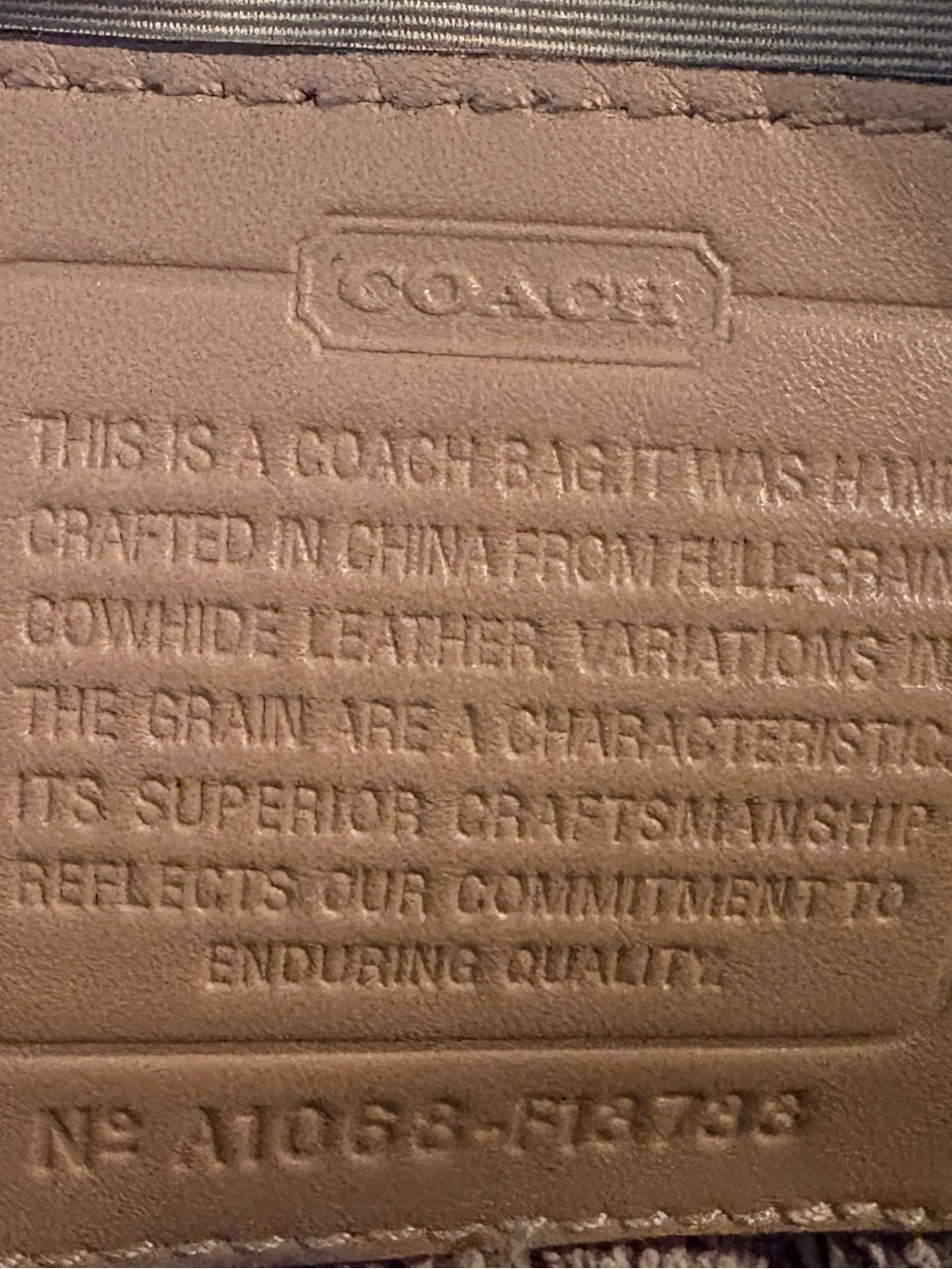 Vintage Coach 13733 Ivory Leather Large Tote Shoulder Bag Taupe Trim - Picture 16 of 16